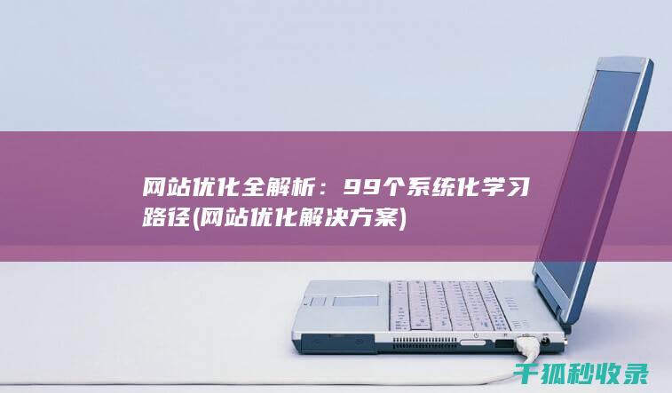 网站优化全解析：99个系统化学习路径 (网站优化解决方案)