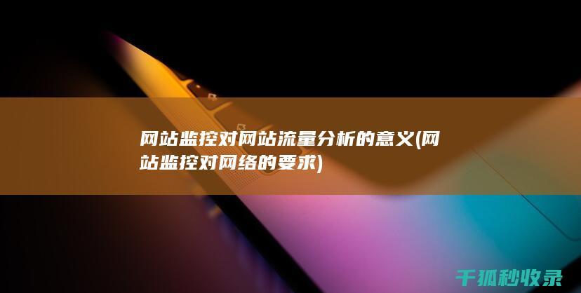 网站监控对网站流量分析的意义 (网站监控对网络的要求)