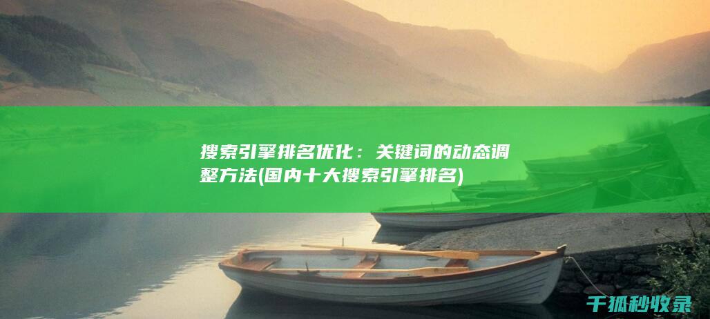 搜索引擎排名优化：关键词的动态调整方法 (国内十大搜索引擎排名)