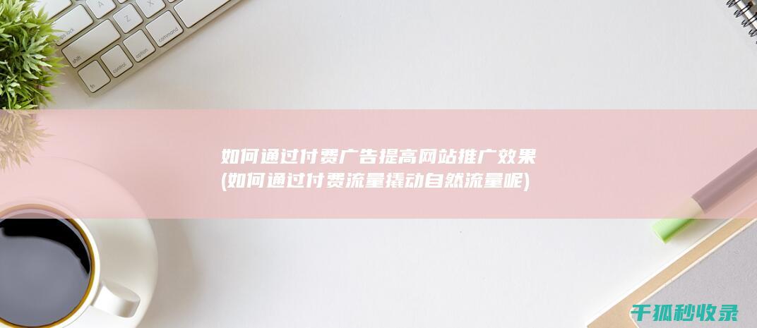 如何通过付费广告提高网站推广效果 (如何通过付费流量撬动自然流量呢)